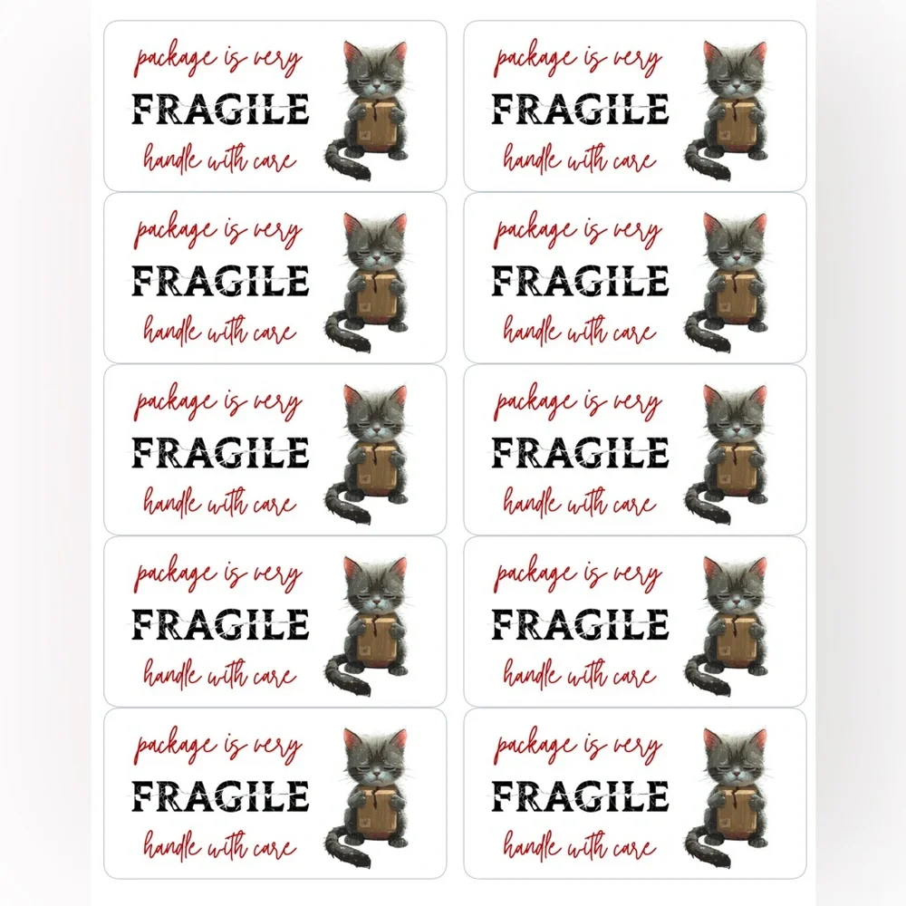 Custom Funny Fragile Stickers 30CT
